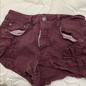 American Eagle Maroon Shorts
